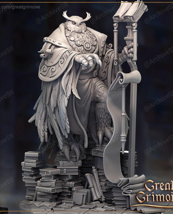 猫头鹰档案员（The Owl Archivist）3D打印图纸